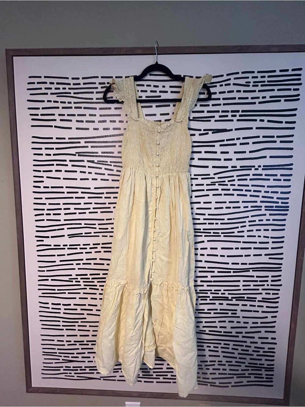 Anthropologie Peregrine Flutter Sleeve Maxi Dress